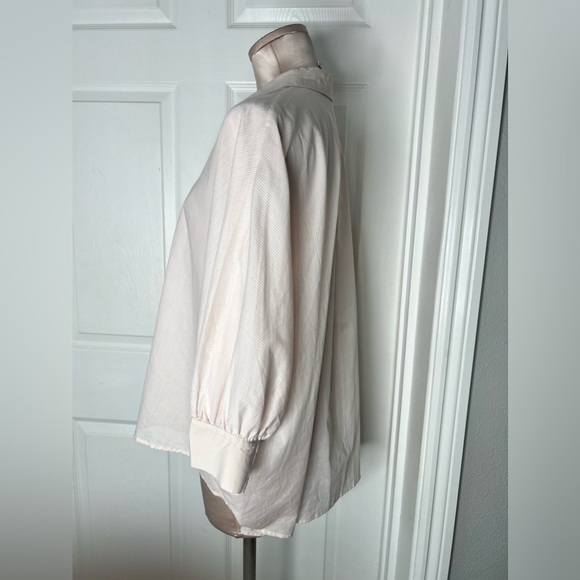 Hana San Striped Button Down Blouson Sz 40 - Picture 5 of 8